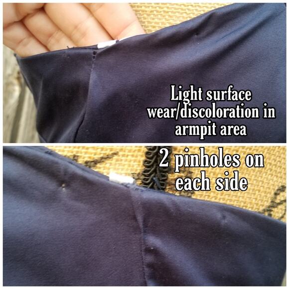 Fit Flare Cocktail Dress Davids Bridal Size 2 Navy Blue Pleated Strapless Prom - Picture 6 of 10